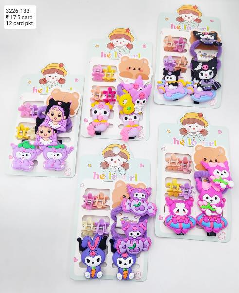 Adorable Kuromi Hair Clips Cute Baby Bow
