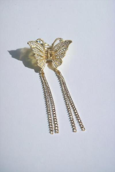 Mluffy Hair Tassel Pearl Barrettes Clips Clamp