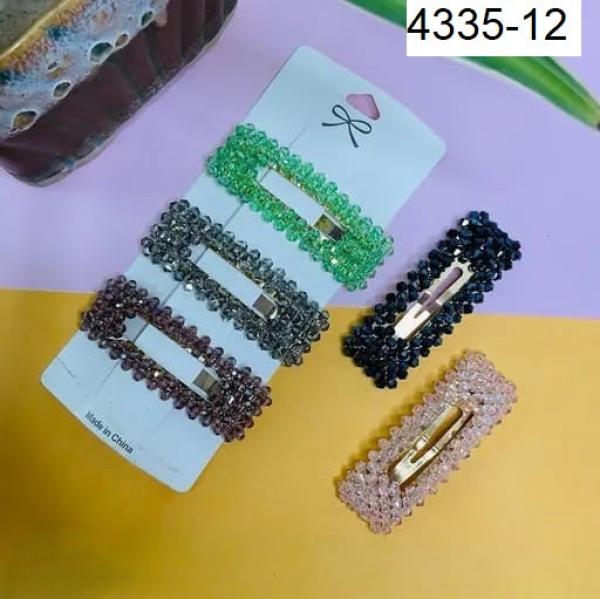 Latest Colorful Golden White Stone Hair Clip