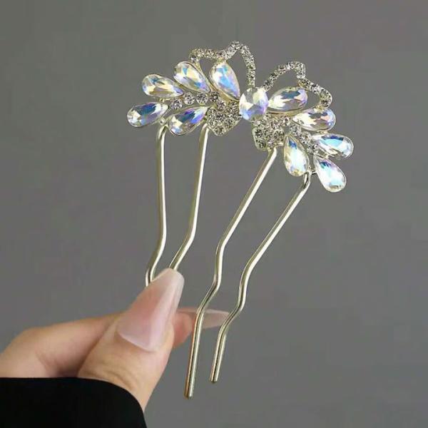Golden Flower Hairpin Chinese Old Coiled Hair
