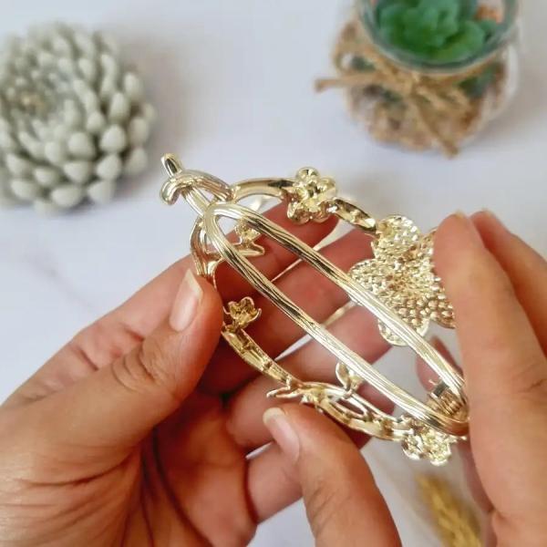 Flower Tassel Hairpin Metal Buckle