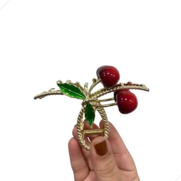 Cherries Hair Claw Clip Fruit Theme Clamp